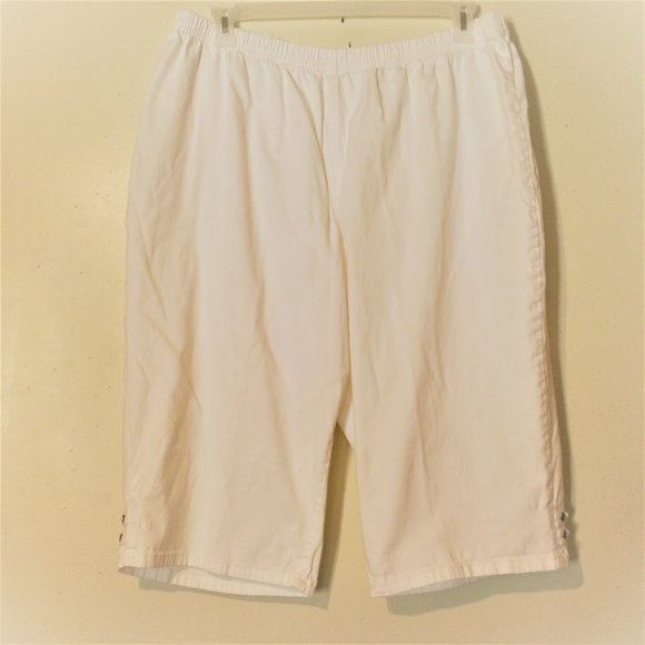Croft & Barrow 3X Capris Pants Jeweled White H349 - Picture 5 of 9
